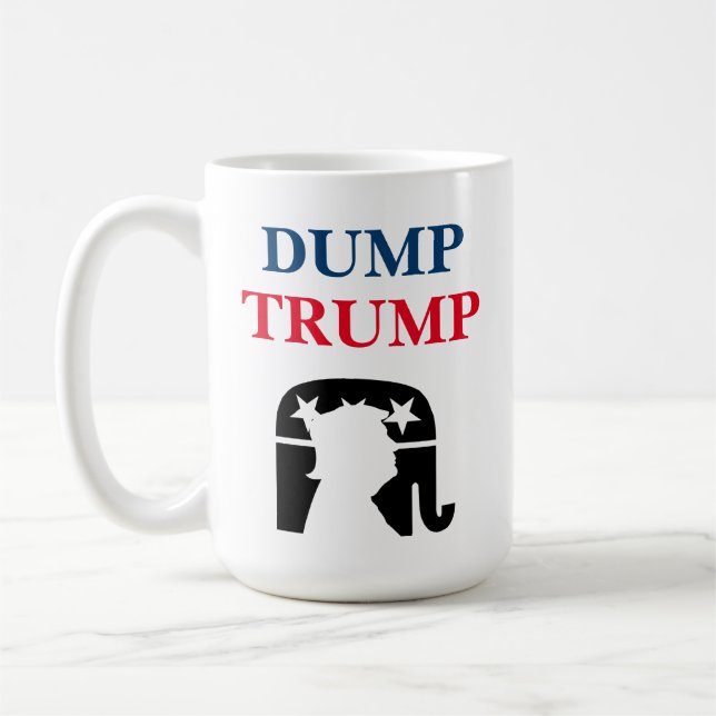 Caneca De Café Anti-Presidente Donald Trump Política (Esquerda)