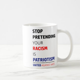 Caneca De Café Anti-Racismo Trump Resiste Unido Contra Ódio