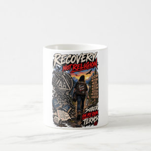 Caneca de café Anti Recuperação AA Não Religião