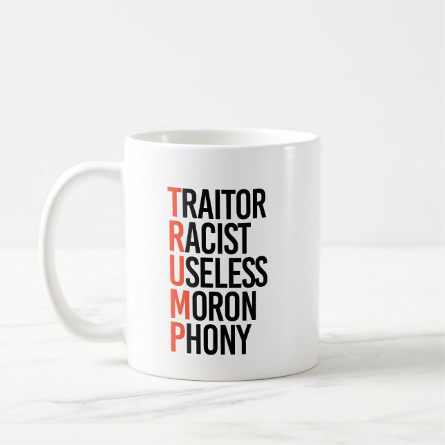 Caneca De Café Anti-Trump (Esquerda)