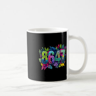Caneca De Café Anti-Trump 8647 Resistência Floral 86 47 Trump Imp