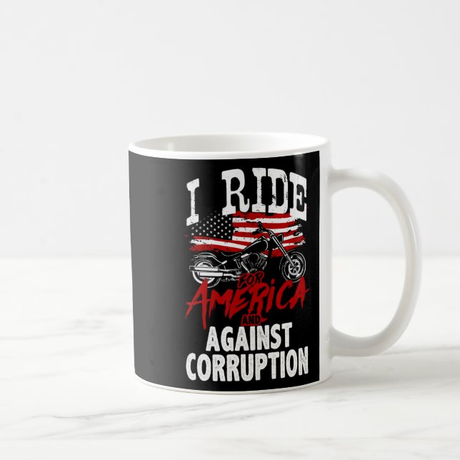 Caneca De Café Anti-Trump Biker Resiste Contra Protesto de Corrup (Direita)