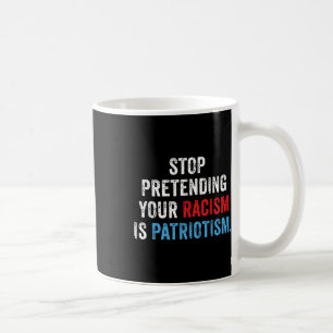 Caneca De Café Anti-Trump Co. Uni-adultos Anti-Racismo, Negro, Sm