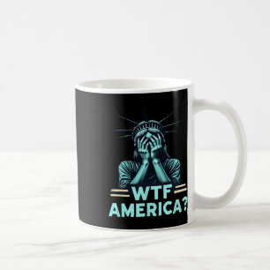 Caneca De Café Anti-Trump Política E Democracia Wtf América 2