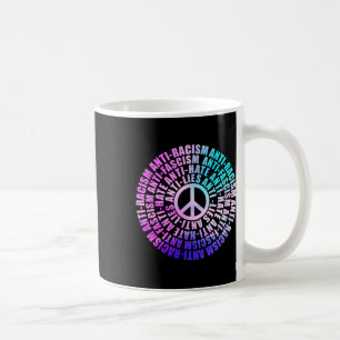 Caneca De Café Anti-Trump Racismo Fascismo Mentira Ódio Resiste V