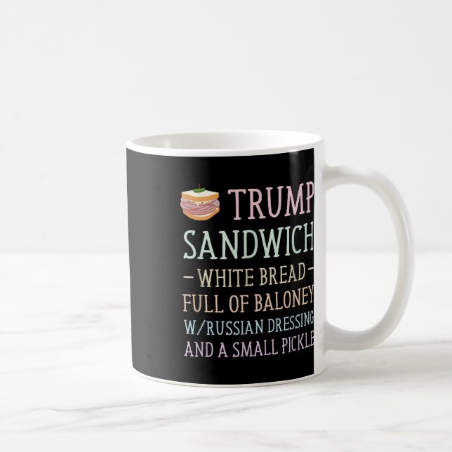 Caneca De Café Anti Trump Sinal de Sandwich Engraçado (Direita)