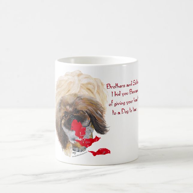 Caneca De Café Anti Valentine Pequinês (Centro)