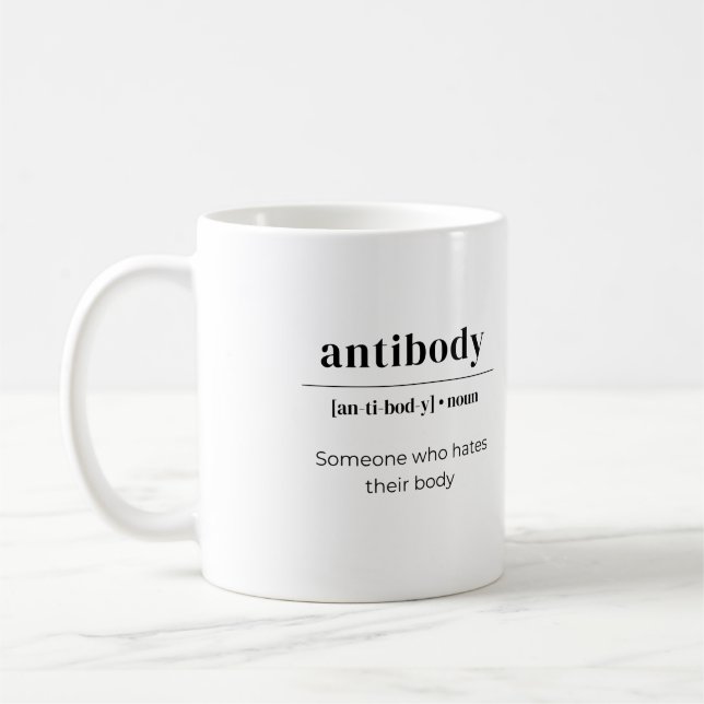 Caneca De Café Antibody Dictionary Definition - Someone Who Hates (Esquerda)
