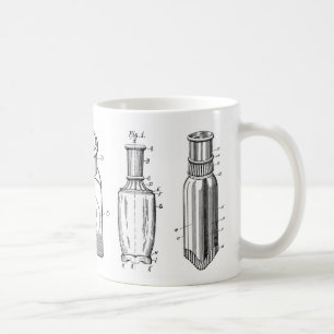 caneca de café antiga das garrafas dos 1800s