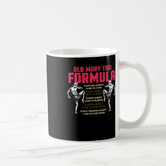 Caneca De Café Antiga Fórmula de Muay Thai Kickboxing Boxeador Ta (Direita)