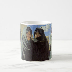 Caneca De Café Antigo Americano Nativo, Taos Girls por Walter Ufe