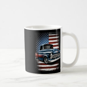 Caneca De Café Antigo Caminhão-Americano Bandeira 4 De Julho Patr