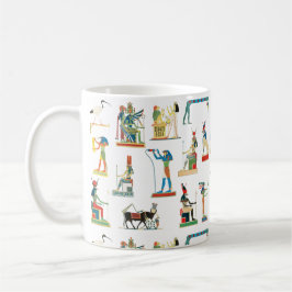 Caneca De Café Antigo Egito Vintage Padrão Egípcio