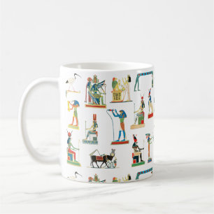 Caneca De Café Antigo Egito Vintage Padrão Egípcio