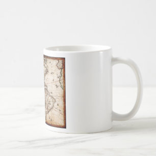 Caneca De Café Antigo mapa antigo da América do Norte e do Sul