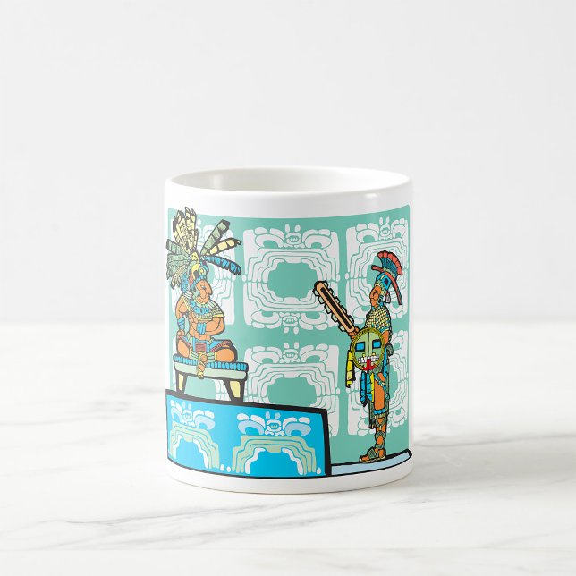 Caneca De Café Antigo Rei e Guerreiro Maia (Criador carregado)