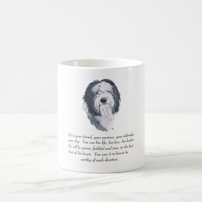 Caneca De Café Antigo Sheepdog Keepsasasak Inglês - Homem (Centro)
