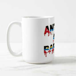 Caneca De Café Antigua Texto Gotejante | Desenho de Bandeira Car