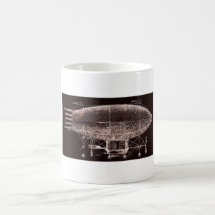 Caneca De Café Antiguamente design de nave Steampunk Fish