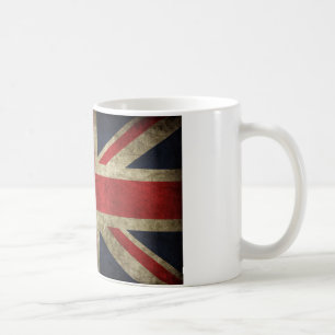 Caneca De Café Antiguidade da União Britânica Jack Flag UK
