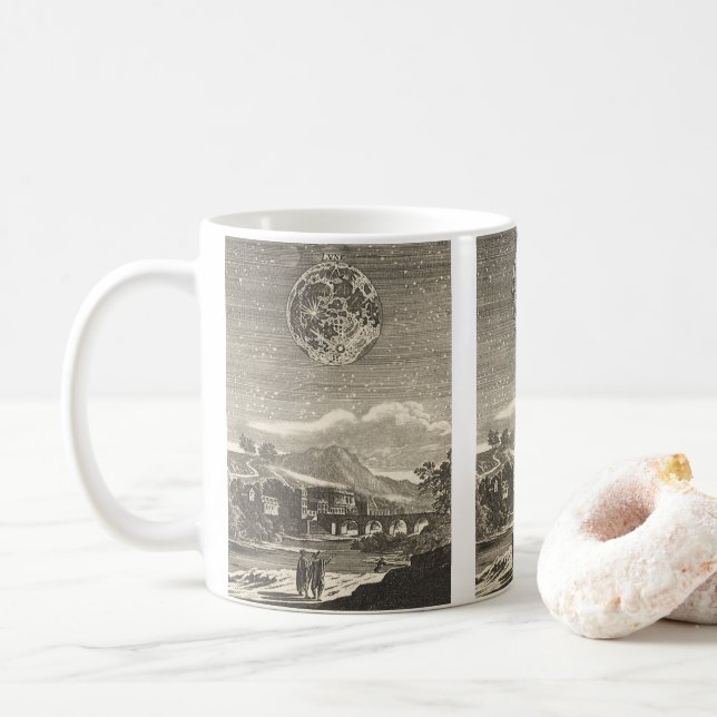 Caneca De Café Antiguidade Era do Renascimento Lua por Allain Mal (Com Donut)
