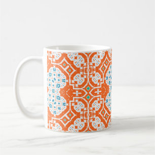 Caneca De Café Antiquada cerâmica mexicana de talavera. Vintage s