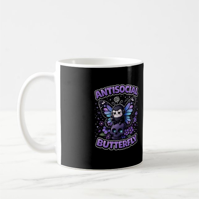 Caneca De Café Antisocial Butterfly (Esquerda)