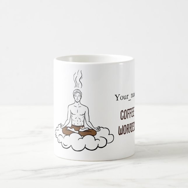 Caneca De Café ANTISTRESS Coffee first, worries later quote (Centro)