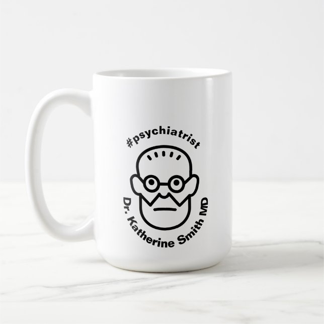 Caneca De Café Antistress Psychoanalysis Freud psychiatry Clinic (Esquerda)