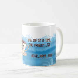 CANECA DE CAFÉ ANTISTRESS SIPPING SERENITY CALM HAPPINESS