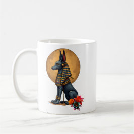 Caneca De Café Anúbis ao luar,