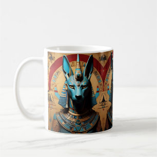 Caneca De Café Anubis Egípcio Deus Jackal ou Man