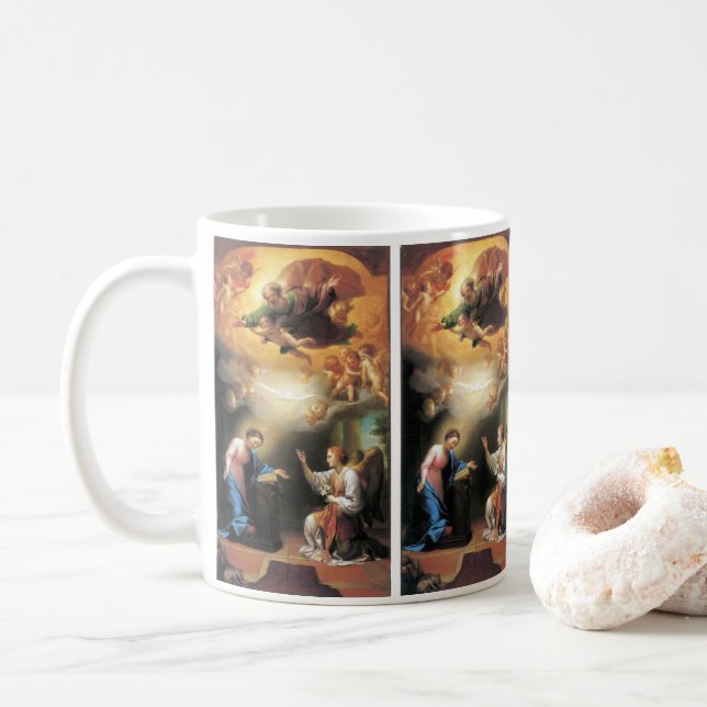 Caneca De Café Anunciação por Anton Raphael Mengs (Com Donut)