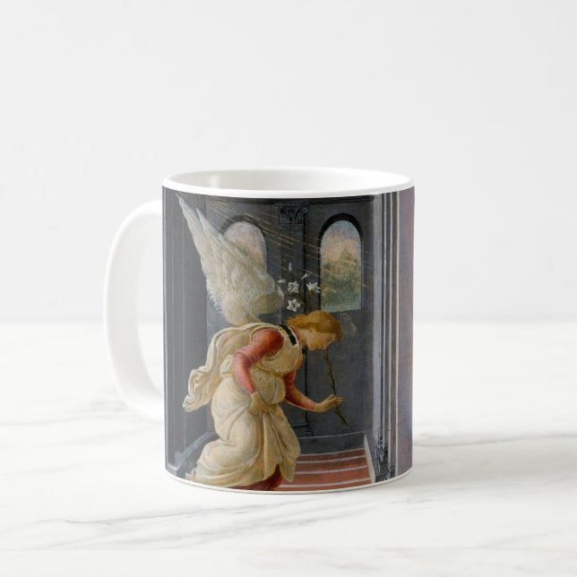 Caneca De Café Anunciação por Sandro Botticelli (Frente Esquerda)