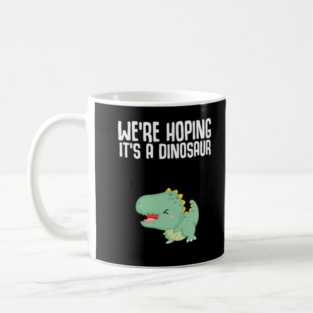 Caneca De Café Anunciamento de Gravidez Dinossauro Piada Dino (Esquerda)