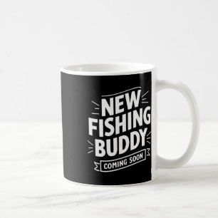 Caneca De Café Anunciando Novo Amigo De Pesca Em Breve