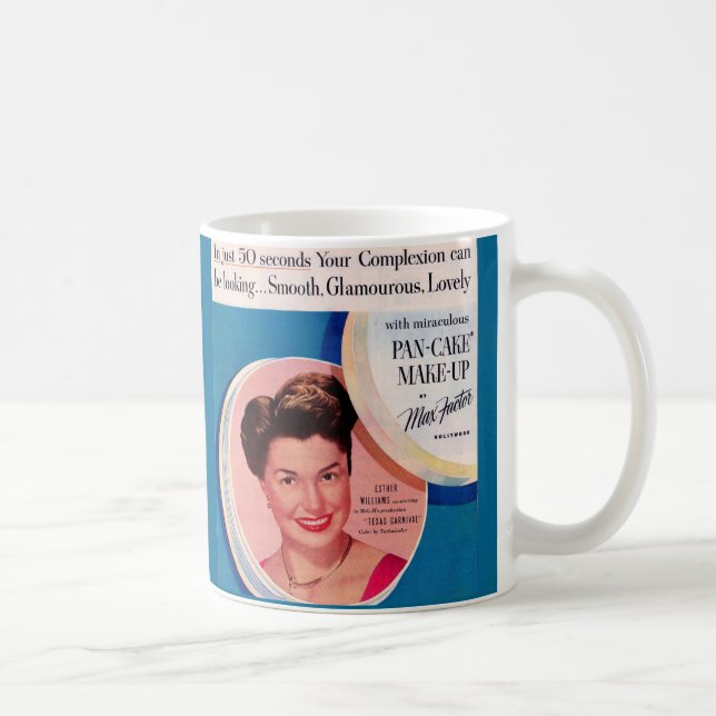 Caneca De Café Anúncio 1951 da composição de Esther Williams (Direita)