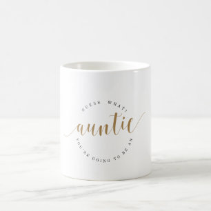 Caneca De Café Anúncio da gravidez para o auntie da irmã!