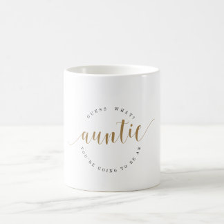 Caneca De Café Anúncio da gravidez para o auntie da irmã!