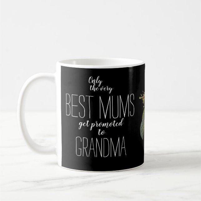 Caneca De Café Anúncio de gravidez com rosa de arte fina rosa (Esquerda)