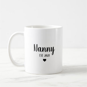 Caneca De Café Anúncio de Gravidez da Vovó Babá Revelação do Bebê