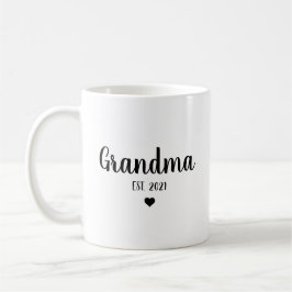 Caneca De Café Anúncio de Gravidez da Vovó Est Revelação do Bebê