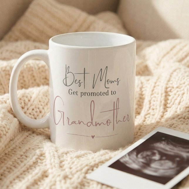 Caneca De Café Anúncio de Gravidez de Avó Promovida (Best moms get promoted to Grandmother mug
)