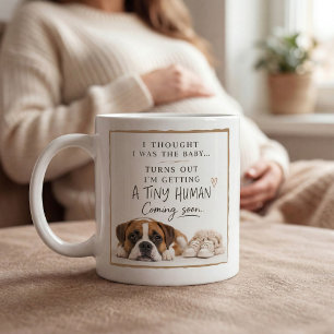 Caneca De Café Anúncio de Gravidez de Cachorro