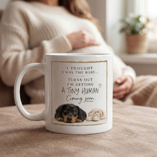 Caneca De Café Anúncio de Gravidez de Cachorro