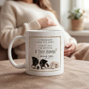 Caneca De Café Anúncio de Gravidez de Cachorro