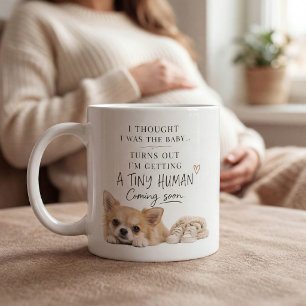 Caneca De Café Anúncio de Gravidez de Cachorro