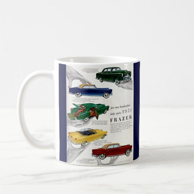Caneca De Café anúncio do automóvel Frazer de 1951 (Esquerda)