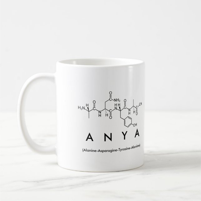 Caneca De Café Anya peptide nome mug (Esquerda)