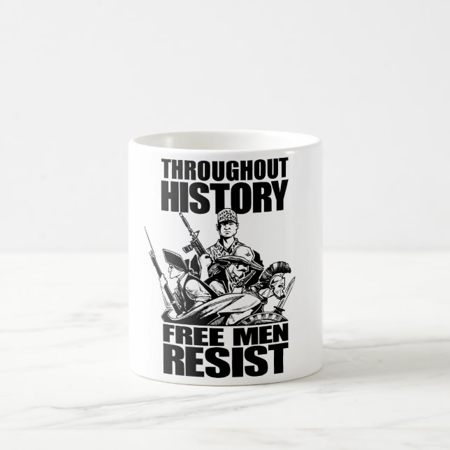 Caneca De Café Ao longo da História, os homens livres resistem (Centro)